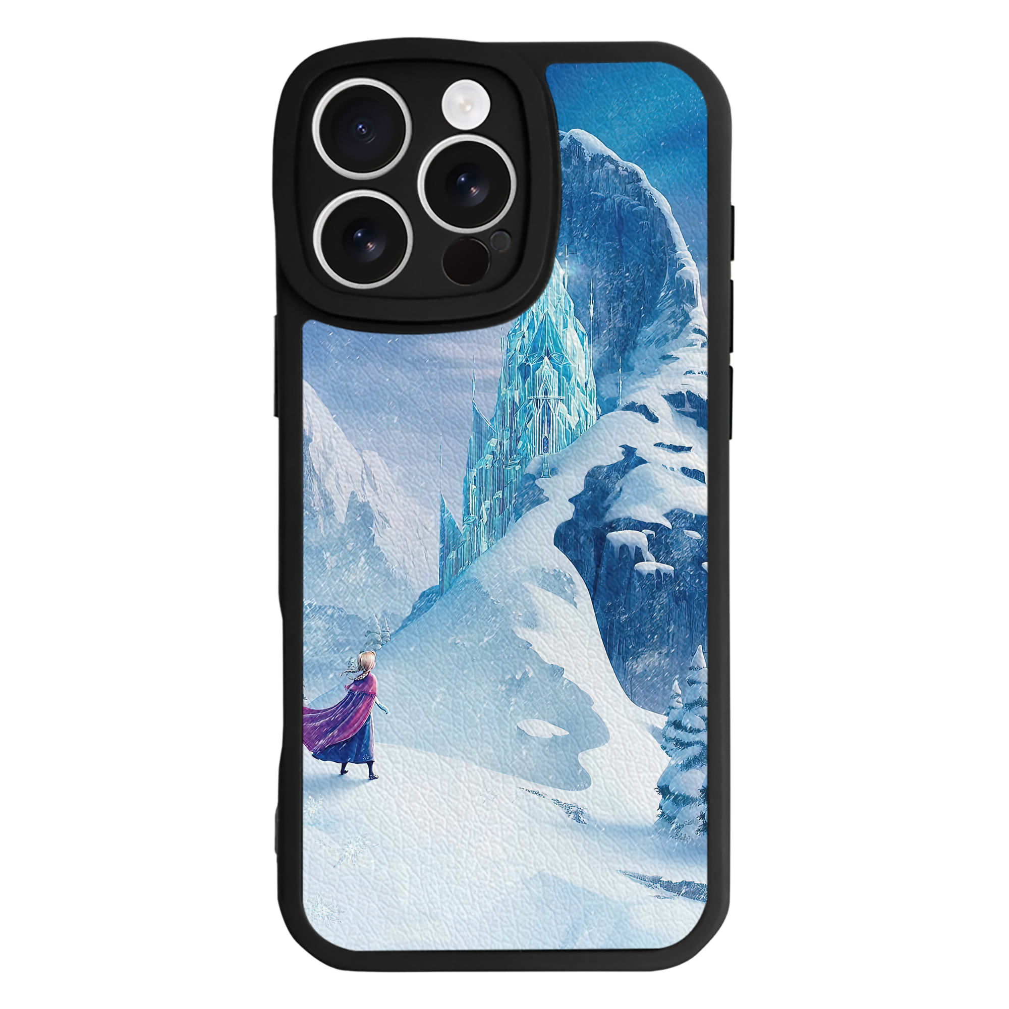 （画像用） アナと雪の女王 アンナ エルサ Frozen Anna Elsa 【iPhone 16シリーズ対応】シリコンスマホケース（レザー調） 材質：シリコン